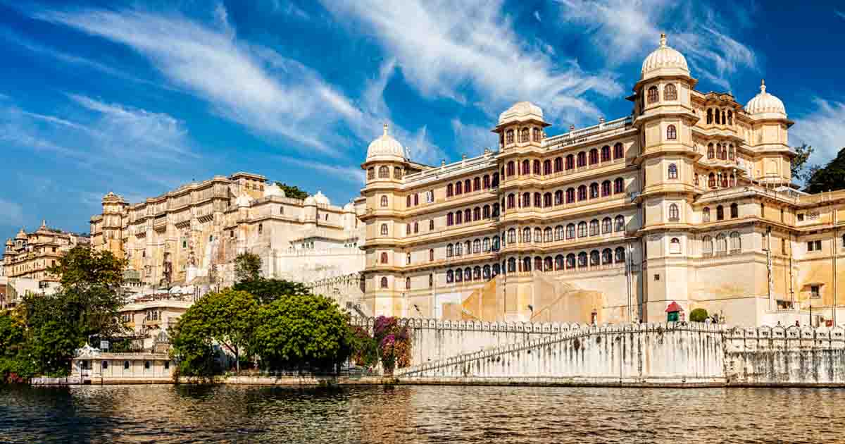 A panoramic view of City Palace, Udaipur I Udaipur, city of lakes trip on Royal Enfield I Heritage Tourism to India on Bike