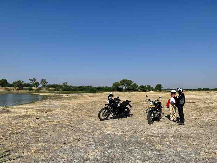 Leopard Safari trip to Ranakpur National Park I Bikes against the natural lake, Rajasthan I wildlife safari tour to Rajasthan